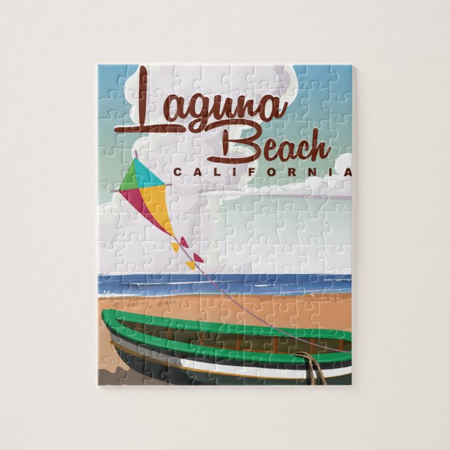 Puzzle Poster Vintage voyage Laguna Beach California (Vertical)