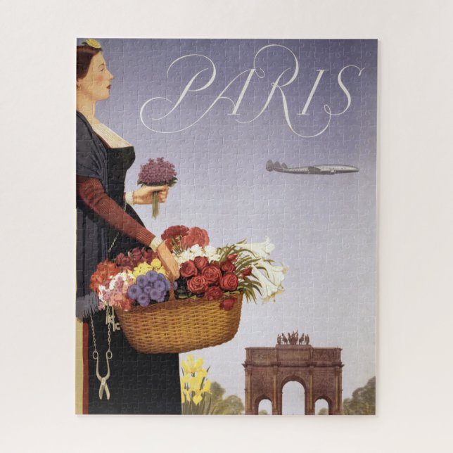 Puzzle Poster Vintage voyage, Paris Via Constellation (Vertical)