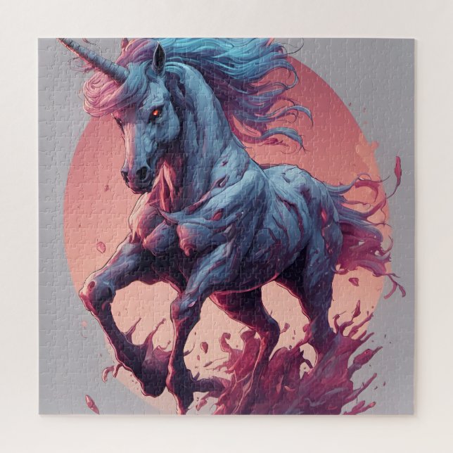 Puzzle Poster Zombie Unicorn (Vertical)