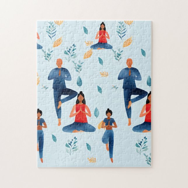 Puzzle Postures de yoga, Méditation, Art Nouvel Âge  (Vertical)