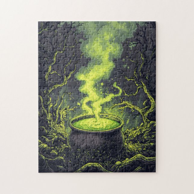 Puzzle Potion magique verte Cauldron Halloween (Vertical)