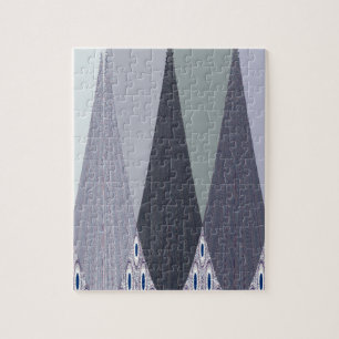 Puzzle Pots Chevron Gris Cendré Imprimer