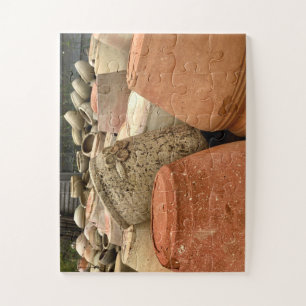 Puzzle Pots en terre cuite en exposition Scicli, Sicile