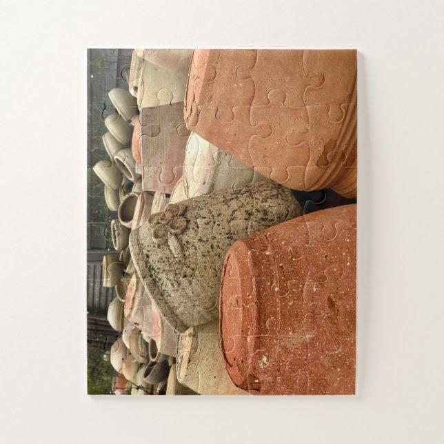 Puzzle Pots en terre cuite en exposition | Scicli, Sicile (Vertical)