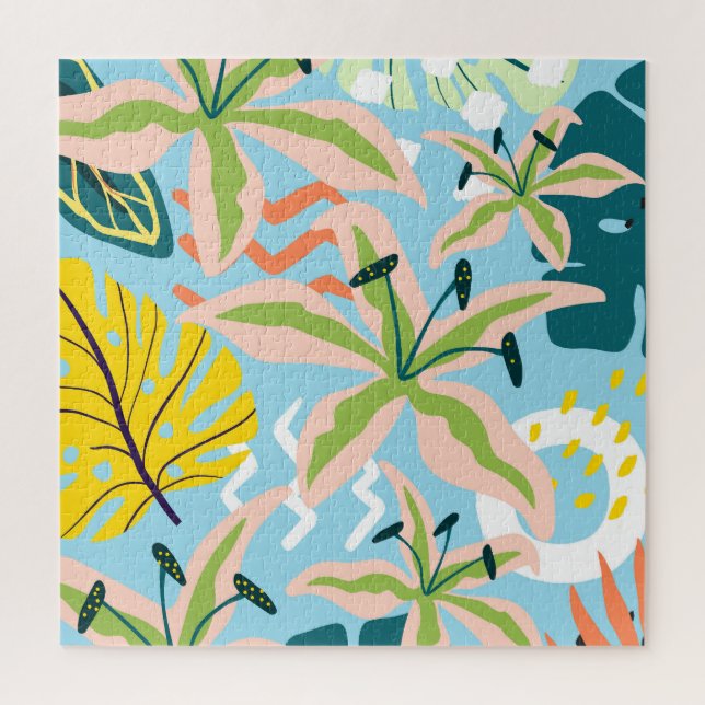 Puzzle Poudre bleu floral (Vertical)