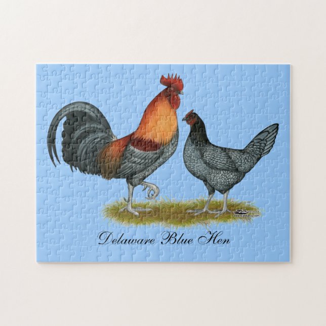 Puzzle Poule bleue du Delaware (Horizontal)
