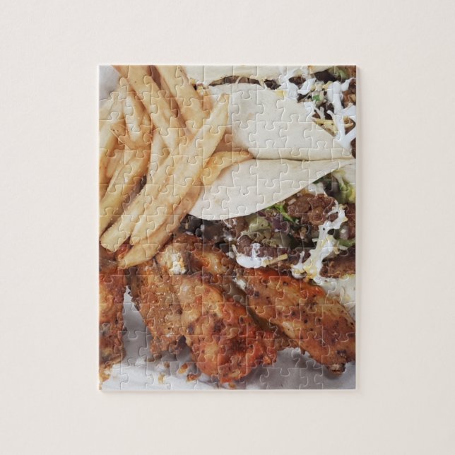 Puzzle Poulet Ailes Fries Taco Repas de Foodie (Vertical)