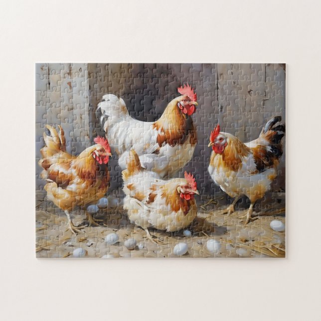 Puzzle Poulets et oeufs (Horizontal)