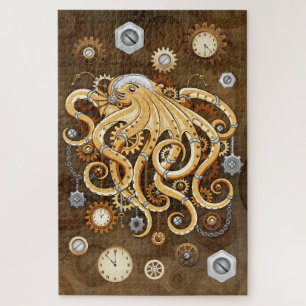 Puzzle Poulpe Steampunk Rétro Fantastique Mécanique