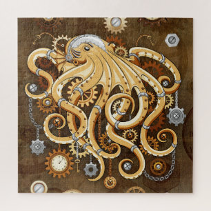 Puzzle Poulpe Steampunk Rétro Fantastique Mécanique