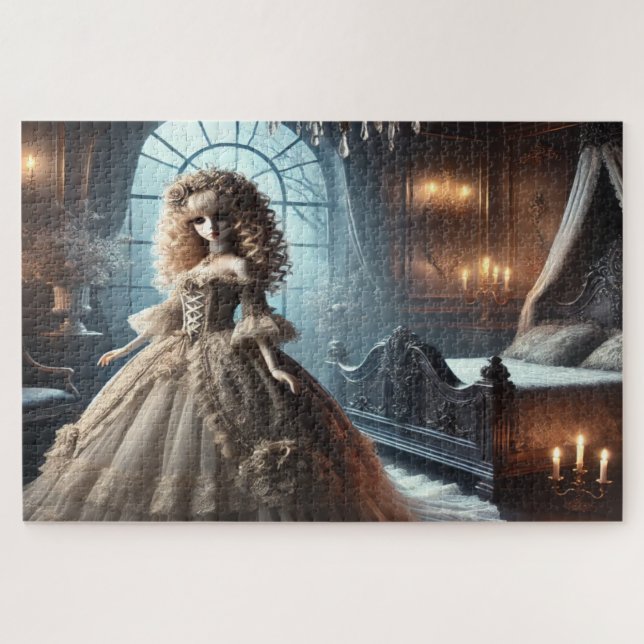 Puzzle Poupée Victorienne Gothique – Élégance Sombre (Horizontal)