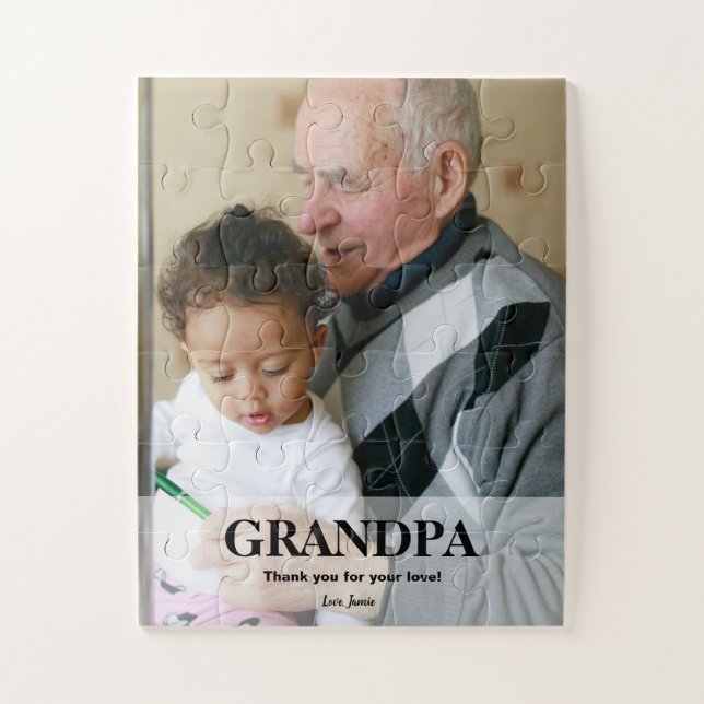 Puzzle pour grand-père Photo avec bébé (Vertical)