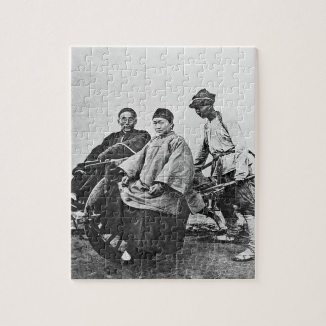 Puzzle Pousse-pousse chinoise, c.1870 (photo de b/w) (Vertical)