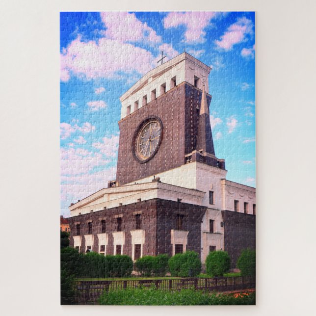 Puzzle Prague & Église du Coeur le plus sacré /Czechia (Vertical)