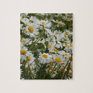 Puzzle Prairie de fleurs heureuse - visage heureux margue