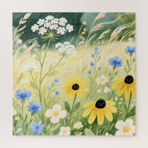Puzzle Prairie de fleurs sauvages fantaisiste 