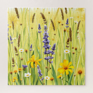 Puzzle Prairie de fleurs sauvages motif d'été