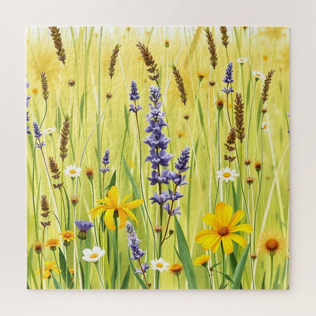 Puzzle Prairie de fleurs sauvages motif d'été (Vertical)