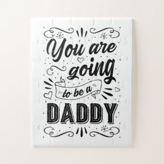 Puzzle Pregnancy Announcement to Husband Black and White