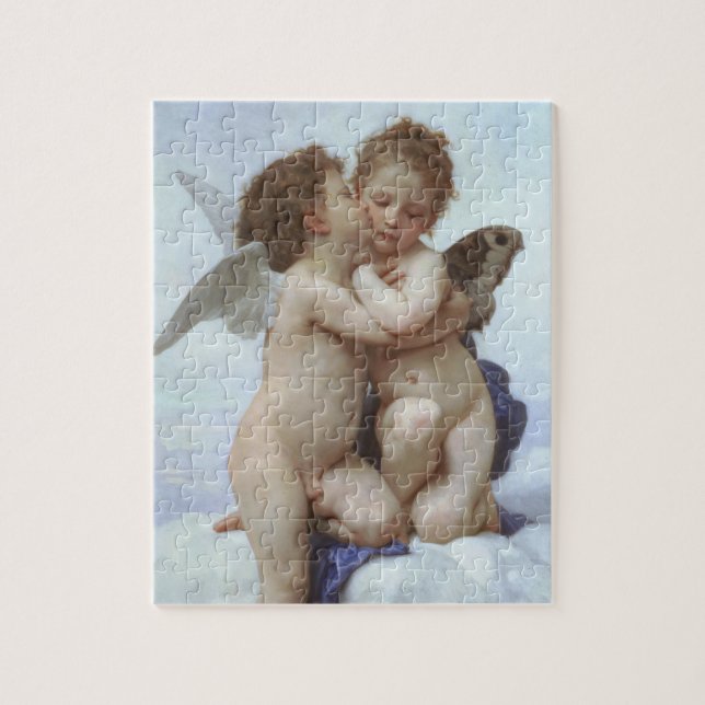 Puzzle Premier Baiser par Bouguereau, Anges victoriens d' (Vertical)