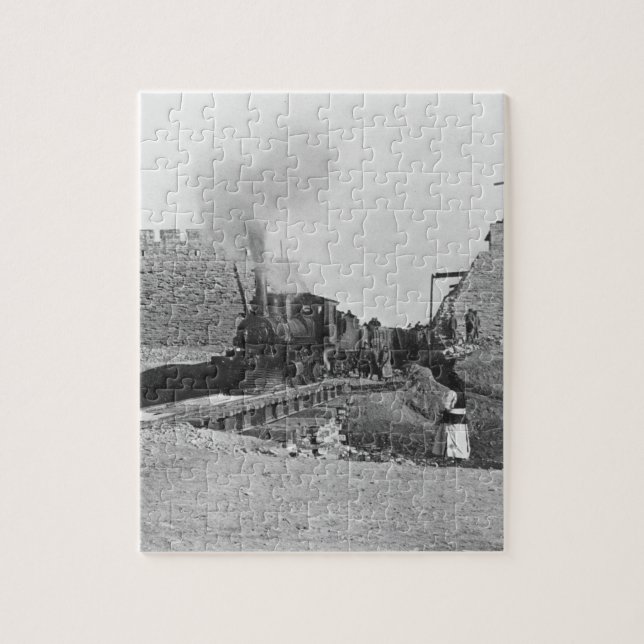 Puzzle Premier train passant par le mur de Pékin, ch (Vertical)