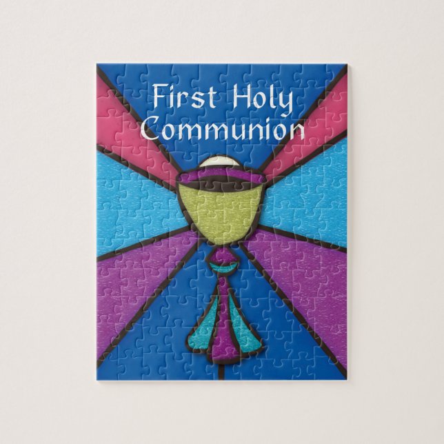 Puzzle Première Communion Congratulations and Blessings (Vertical)