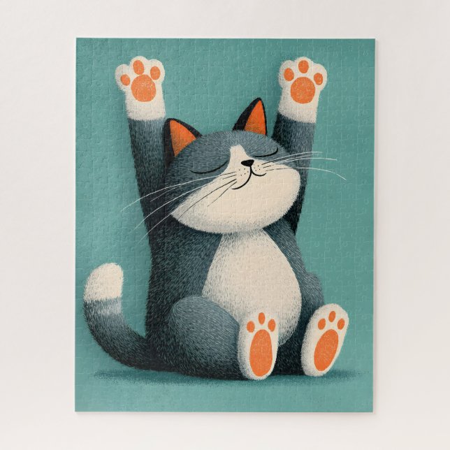 Puzzle Prendre une sieste professionnelle Chat drôle endo (Vertical)