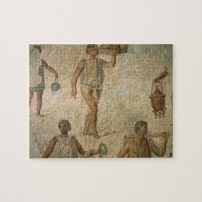 Puzzle Préparations pour un banquet, fragment de marbre, (Horizontal)