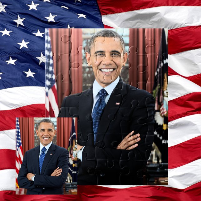 Puzzle Président Barack Obama 2ème mandat Portrait 11 x 1 (President Barack Obama 2nd Term Portrait 11 x 14 Jigsaw Puzzle)