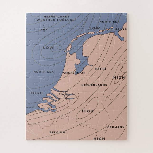 Puzzle Prévisions météo Pays-Bas (Vertical)