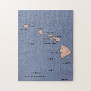 Puzzle Prévisions météo vintage d'Hawaii