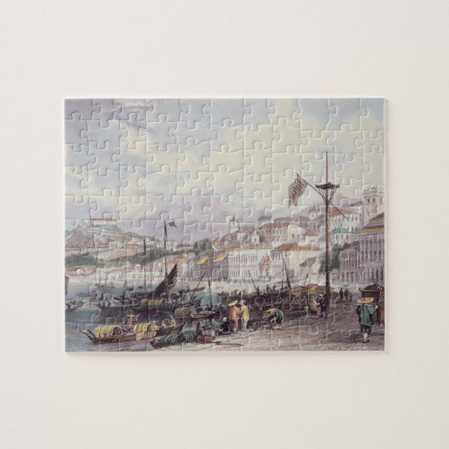 Puzzle Pria grand, Macao, c.1850 (litho de couleur) (Horizontal)