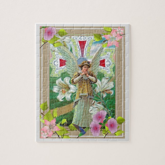Puzzle Prière de croix et d'ange (Vertical)