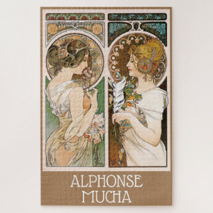 Puzzle Primroses et plumes, Mucha