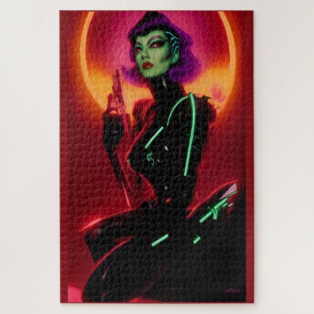 Puzzle Princesse Cybrella au Bal Cyberpunk (Vertical)