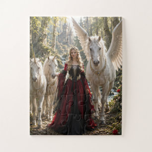 Puzzle Princesse de la Forêt Enchantée des Licornes