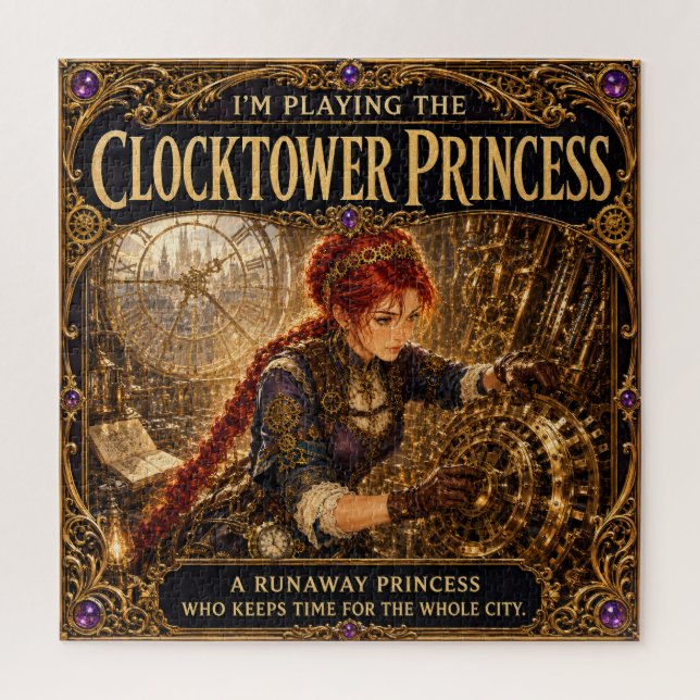 Puzzle Princesse du Clocher Steampunk Héroïne de Jeu de R (Vertical)