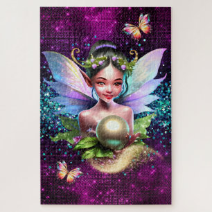 Puzzle Princesse fée thème d'anniversaire de filles encha