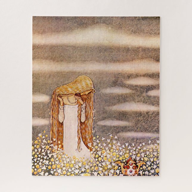 Puzzle “Princesse Tuvstarr” aquarelle de John Bauer (Vertical)