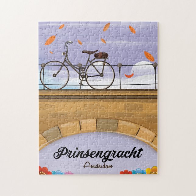 Puzzle Prinsengracht, Canal Amsterdam poster Voyage (Vertical)