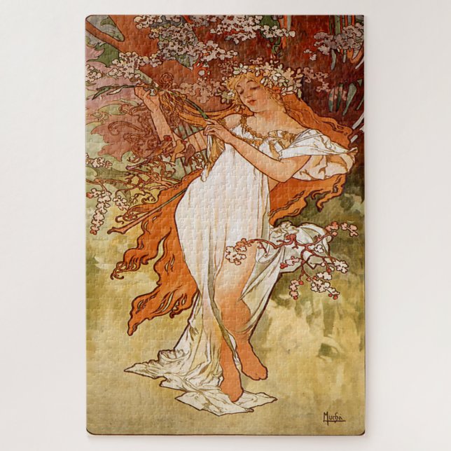 Puzzle Printemps 1896 : Un art nouveau de Mucha (Vertical)
