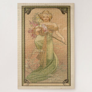 Puzzle Printemps 1900 : un Art nouveau par Mucha