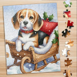 Puzzle Printemps en attente - Labrador Puppy - Black Lab<br><div class="desc">Un petit chiot noir Labrador qui attend le printemps. 

En attente du printemps - Oeuvre originale de Judy Burrows @ Black Dog Art</div>