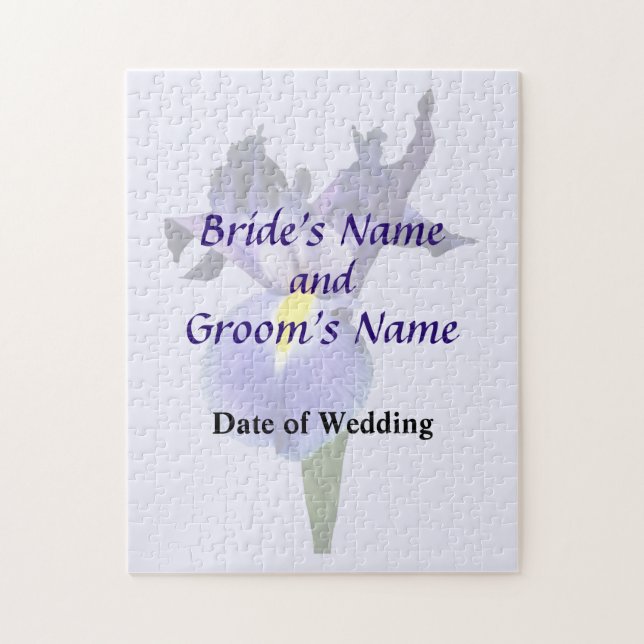 Puzzle Produits de mariage Iris Violet Délicat (Vertical)