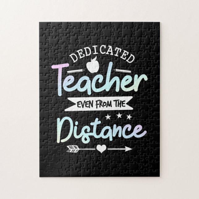 Puzzle Professeur Cadeaux | Distance de l'enseignant dédi (Vertical)