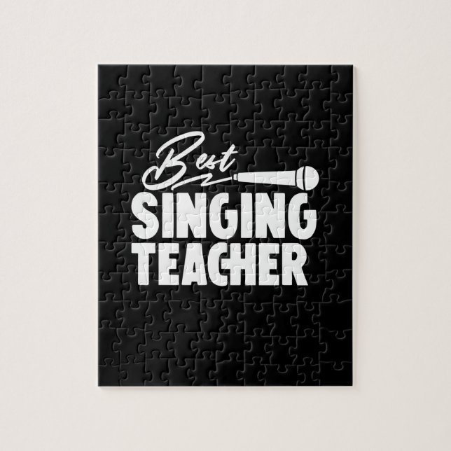 Puzzle Professeur Cadeaux | Meilleur professeur de chant (Vertical)