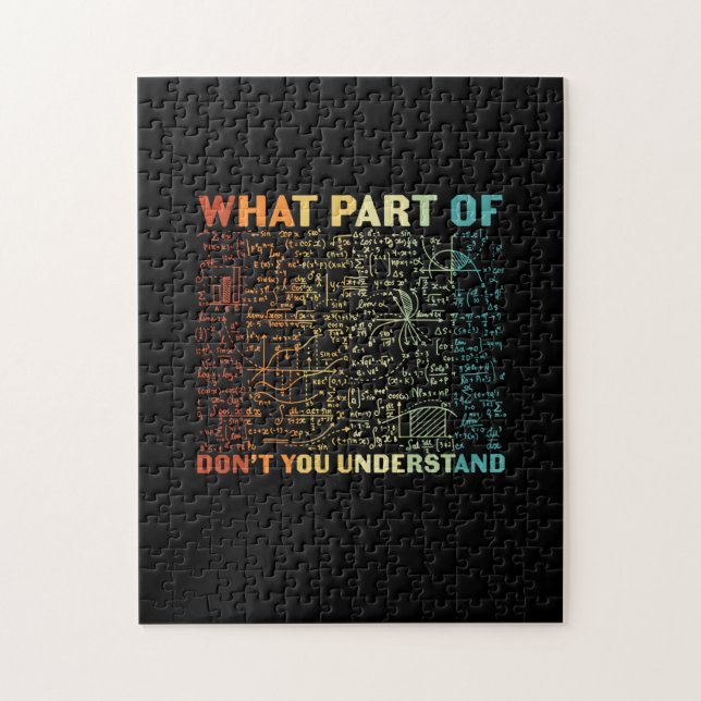 Puzzle Professeur De Mathématiques Quelle Partie Des Math (Vertical)