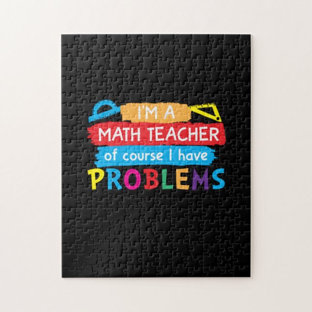 Puzzle Professeur De Maths Je Suis Enseignant En Maths (Vertical)