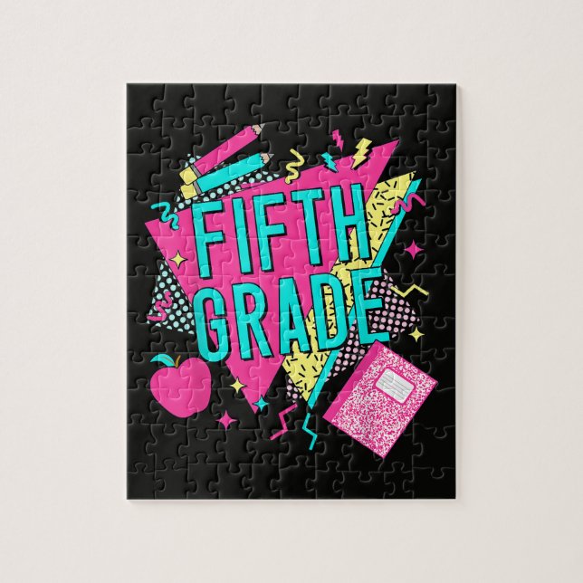 Puzzle Professeur de niveau rétro 90 retour à l'école (Vertical)