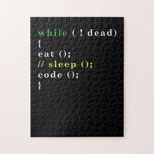 Puzzle Programme Eat Code Sleep (Vertical)